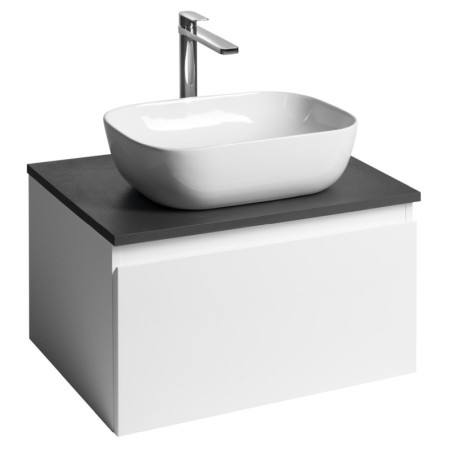 Aqualine ALTAIR szafka z płytą 62.5 cm biały/antracyt łupek AI267-03
