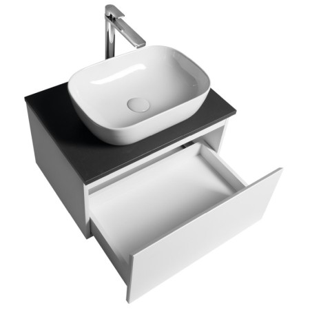 Aqualine ALTAIR szafka z płytą 62.5 cm biały/antracyt łupek AI267-03