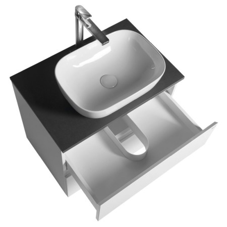 Aqualine ALTAIR szafka z płytą 68 cm biały/antracyt łupek AI270-03