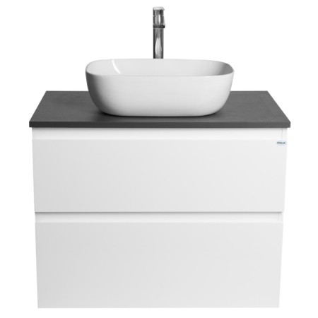 Aqualine ALTAIR szafka z płytą 78.5 cm biały/antracyt łupek AI280-03