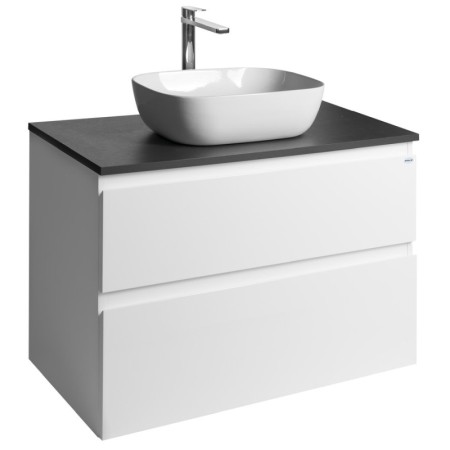 Aqualine ALTAIR szafka z płytą 87.5 cm biały/antracyt łupek AI290-03