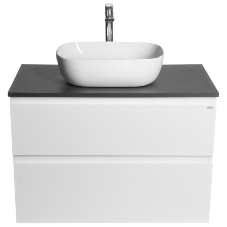 Aqualine ALTAIR szafka z płytą 87.5 cm biały/antracyt łupek AI290-03