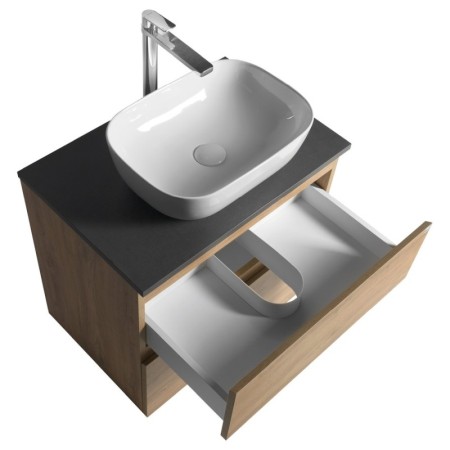 Aqualine ALTAIR szafka z płytą 68 cm dąb emporio/antracyt łupek AI370-02