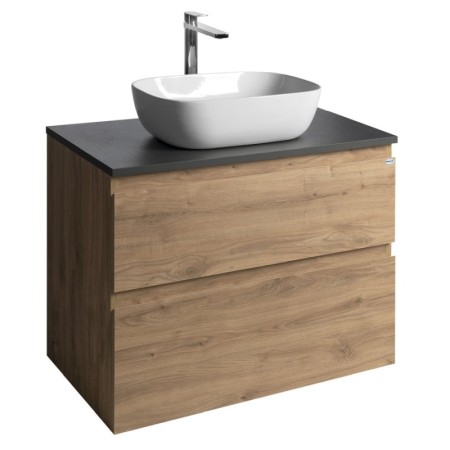 Aqualine ALTAIR szafka z płytą 78.5 cm dąb emporio/antracyt łupek AI380-02