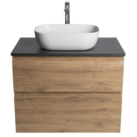 Aqualine ALTAIR szafka z płytą 78.5 cm dąb emporio/antracyt łupek AI380-02
