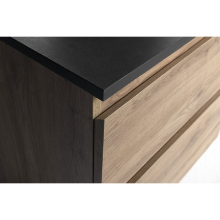 Aqualine ALTAIR szafka z płytą 78.5 cm dąb emporio/antracyt łupek AI380-02