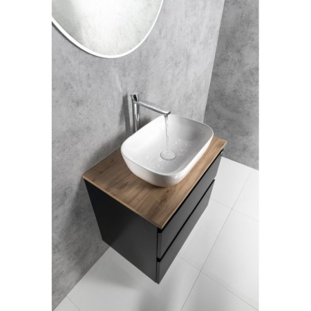 Aqualine ALTAIR szafka z płytą 68 cm dąb czarny mat/emporio AI670-01