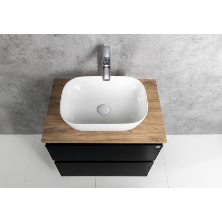 Aqualine ALTAIR szafka z płytą 68 cm dąb czarny mat/emporio AI670-01