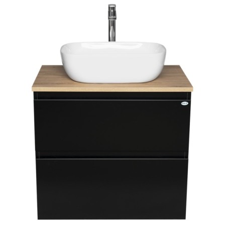 Aqualine ALTAIR szafka z płytą 68 cm dąb czarny mat/emporio AI670-01