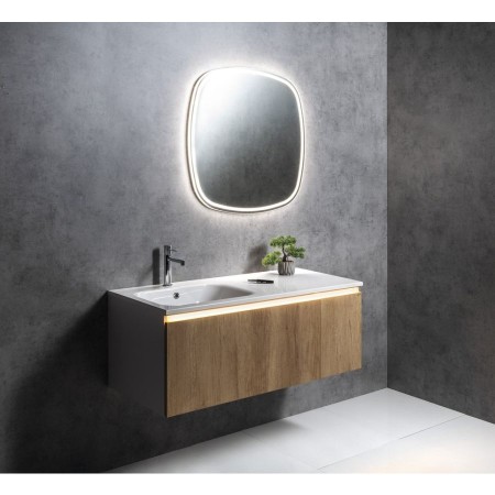 Sapho Lorea szafka z umywalką 101x46x515cm lewa biały mat LE070-3131-L-01