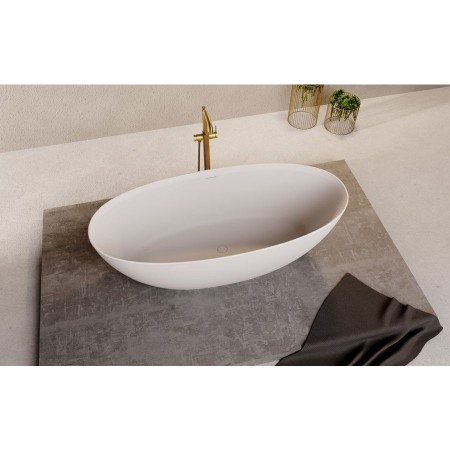 Polysan Noya wanna wolnostojąca 170x76x56cm solid surface biały mat 92330
