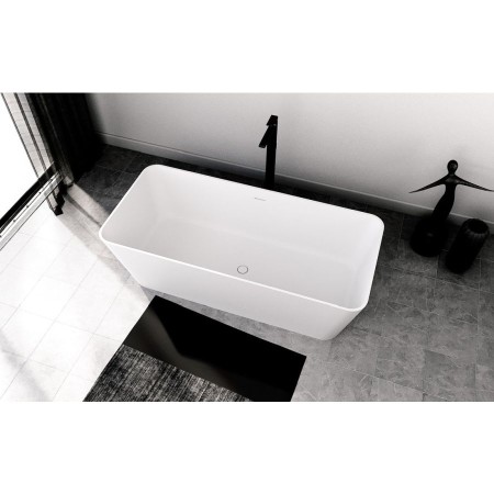 Polysan Leyla wanna wolnostojąca 170x78x55cm solid surface biały mat 92530