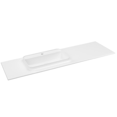 Sapho Brahea umywalka 1466x515cm Rockstone lewy biały mat BT147L