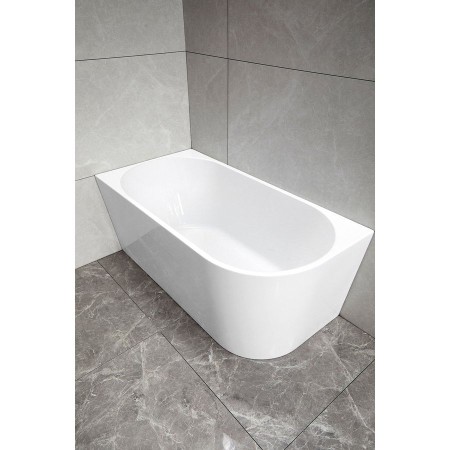 Aqualine Tibera L wanna przyścienna narożna 150x75cm biały E1047
