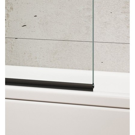 Aqualine Wila parawan wannowy 900x1400 mm składany czarny szkło czyste AQ5742B