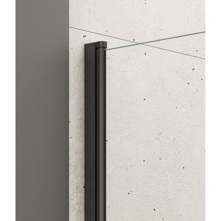 Aqualine Wila parawan wannowy 900x1400 mm składany czarny szkło czyste AQ5742B