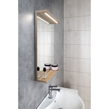 Aqualine Korin Strip lustro z oświetleniem Led 50x70x12cm dąb platin KO995S