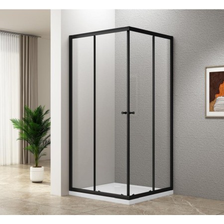 Aqualine Agga Black kabina prysznicowa 800x800mm szkło czyste BLF808
