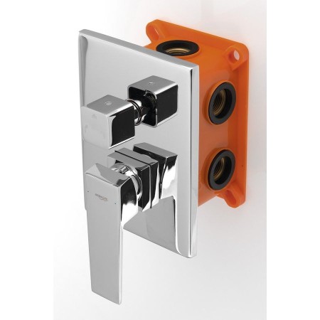 Aqualine Ritmo bateria prysznicowa podtynkowa 3 wyjścia box podtynkowy chrom RT043