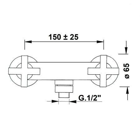 Sapho Trax bateria prysznicowa ścienna chrom 686