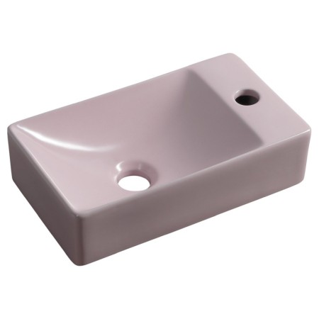 Sapho Margitha umywalka ceramiczna 38x22cm prawa różowy MGT38222