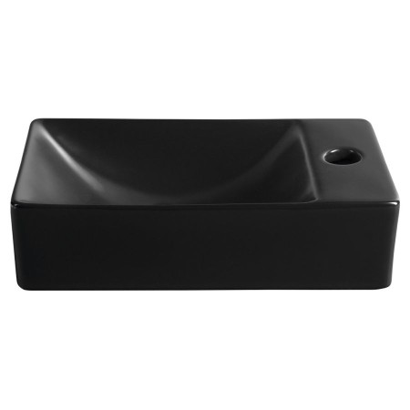 Sapho Margitha umywalka ceramiczna 38x22cm prawa czarny mat MGT3822B