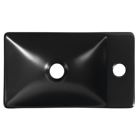 Sapho Margitha umywalka ceramiczna 38x22cm prawa czarny mat MGT3822B