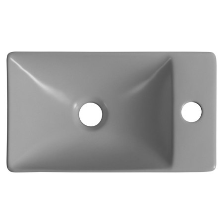 Sapho Margitha umywalka ceramiczna 38x22cm prawa szary MGT3822GR