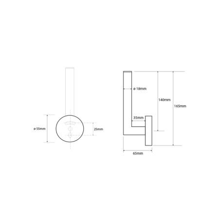 Sapho X-ROUND rezerwowy uchwyt na papier toaletowy chrom XR701