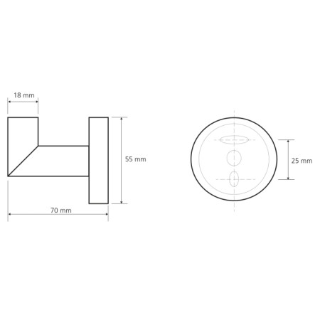 Sapho X-ROUND wieszak chrom XR208