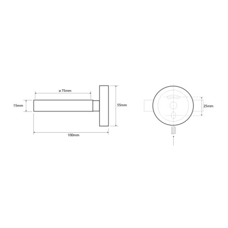 Sapho X-ROUND uchwyt na suszarkę chrom XR001