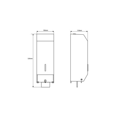 Sapho Dozownik mydła 1100ml stal nierdzewna szczotkowana XP103