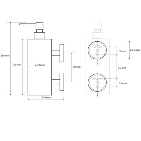 Sapho X-ROUND dozownik mydła 550ml chrom XR102