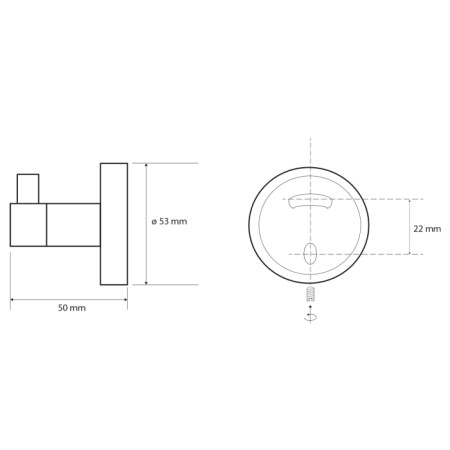 Sapho X-ROUND E wieszak chrom XR205