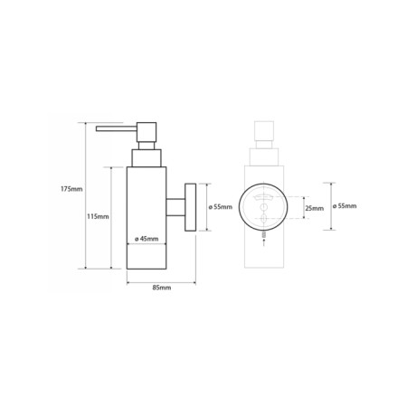 Sapho X-round dozownik mydła chrom XR104