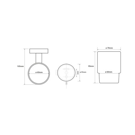 Sapho X-STEEL kubek stal nierdzewna szczotkowana XS900