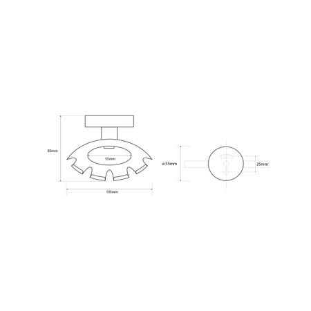 Sapho X-ROUND uchwyt na szczoteczki do zębów chrom XR901