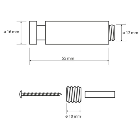 Sapho X-ROUND wieszak 50mm chrom XR213