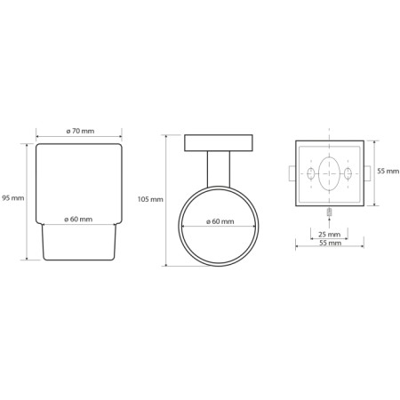 Sapho X-SQUARE kubek chrom XQ903