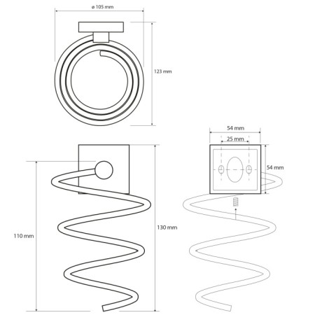 Sapho X-SQUARE wieszak na suszarkę spiralowy XQ005