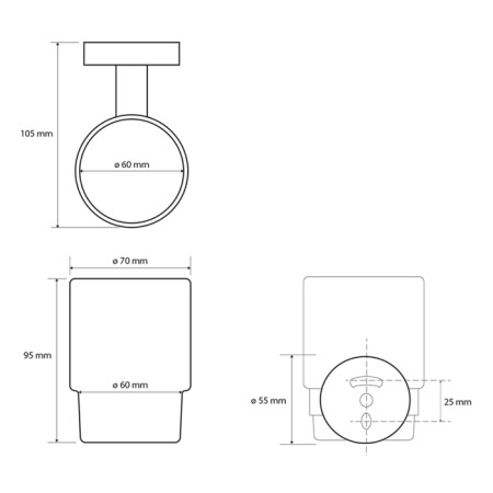 Sapho X-ROUND BLACK kubek czarny XB900