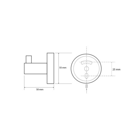 Sapho X-ROUND BLACK wieszak czarny XB200