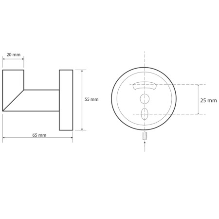 Sapho X-ROUND BLACK wieszak czarny XB201