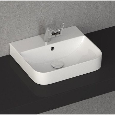 Isvea SOTT AQUA umywalka wpuszczana w blat 48x42cm biała 10SQ50048