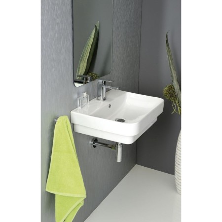 Isvea SOTT AQUA umywalka wpuszczana w blat 48x42cm biała 10SQ50048
