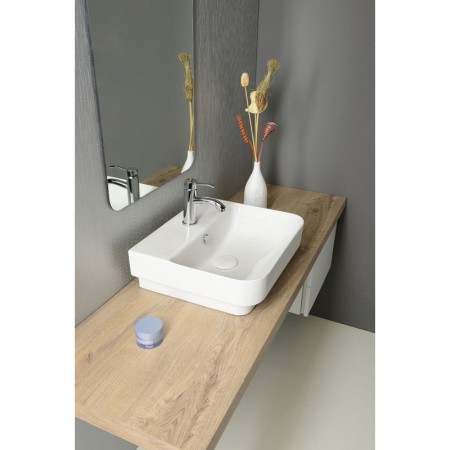 Isvea SOTT AQUA umywalka wpuszczana w blat 48x42cm biała 10SQ50048