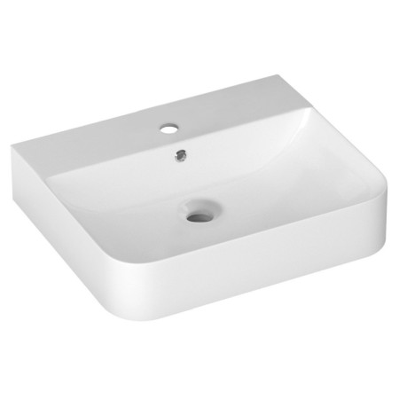 Isvea SOTT AQUA umywalka wisząca/nablatowa 61x50cm biała 10SQ51061