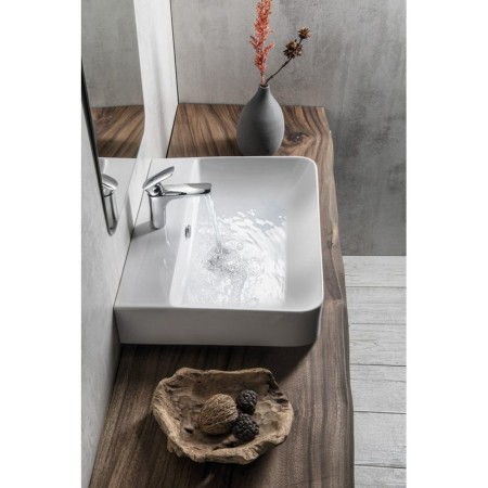 Isvea SOTT AQUA umywalka wisząca/nablatowa 61x50cm biała 10SQ51061