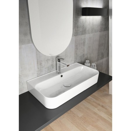 Isvea SISTEMA U umywalka ceramiczna 70x38cm biała 10PL53070