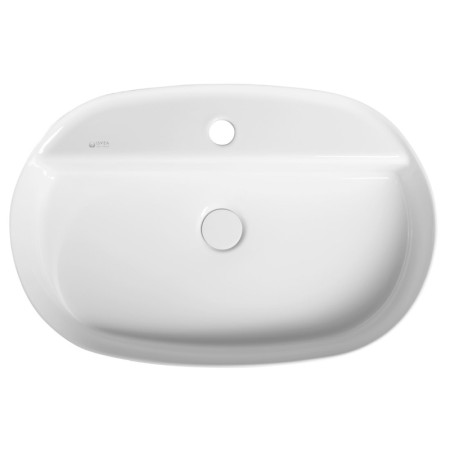 Isvea INFINITY OVAL umywalka ceramiczna nablatowa 60x40cm biały 10NF65060